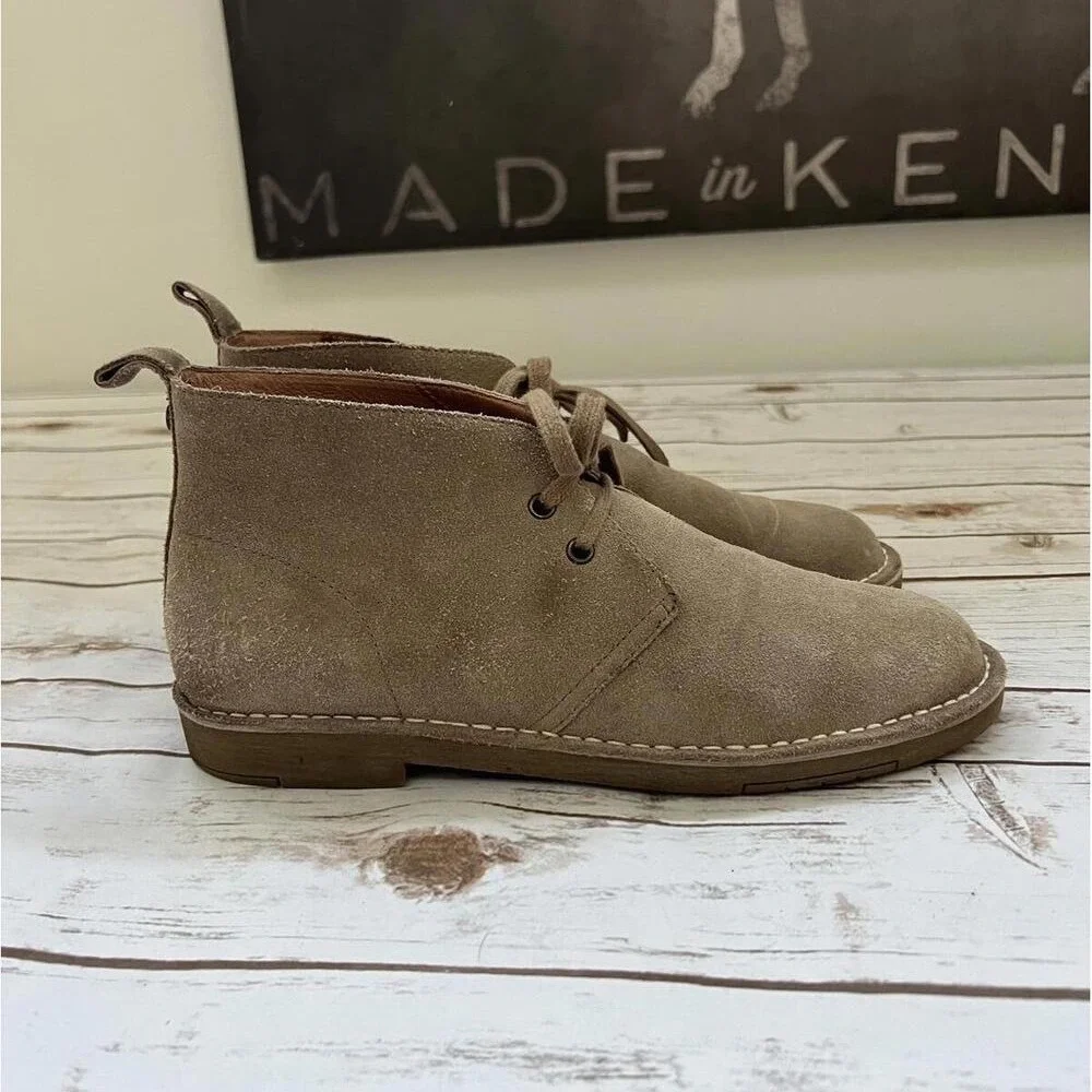 206 Collective Pine Chukka Desert‎ Boots Taupe Suede Lace Up Mens 10D